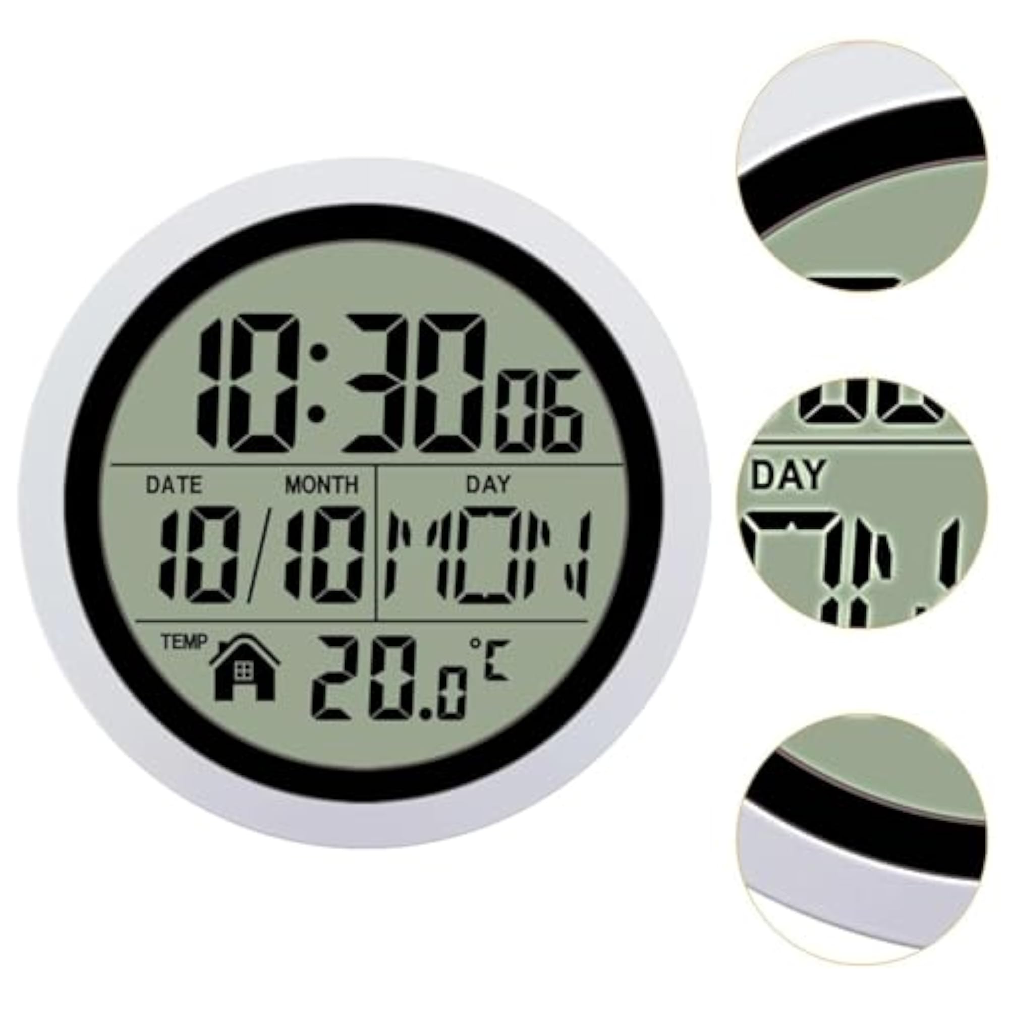 Digital Shower Clock, Modern Small Wall Clock for Living Room
