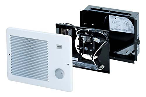 Image of Broan-NuTone Wall Heater, White Grille Heater with Built-In Adjustable Thermostat, 750 /1500W, 120 /240V AC
