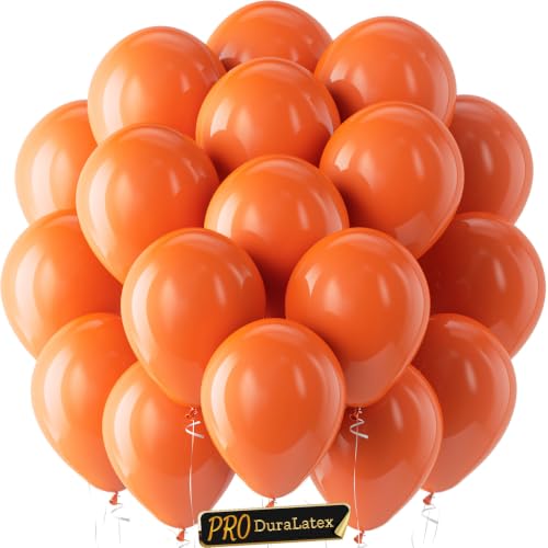 Image of Bezente Pro Duralatex Orange Extra-Thick Balloons 120 Pack 10 inch