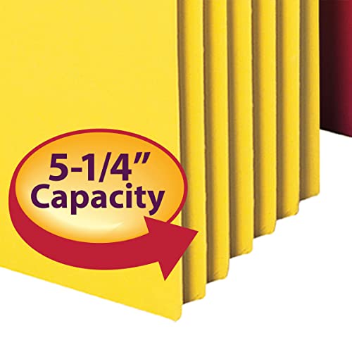 Image of Smead File Pocket, Straight-Cut Tab, 5-1 /4 inch Expansion, Letter Size, Assorted Colors, 5 per Pack (73836) (Pack of 5)
