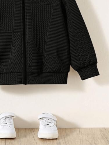 Image of URBAN OX Zipper Fleece Hoodies Jacket for Kids Boys and Girls | Fleece Sweater Black for boy Kids | Chiku Winter Sweaters for Boys and Girls | Hooded Sweatshirt