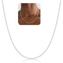 925 Sterling Silver Chain Necklace for Women - Dainty & Sturdy Women's Colourfast Chain Necklaces Jewelry Gifts 16/18/20/22 Inches