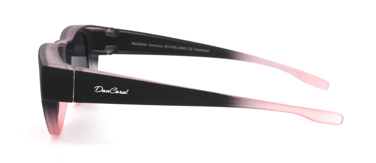 DanCarol DC-POL-2043-C5-Pink-(C2)-Für Schmales Gesicht Die Überbrille, ideal für Brillenträger -mit Polarisierte Gläser