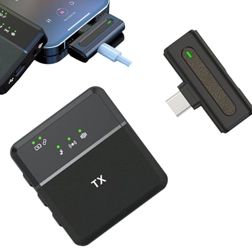 Generico Lapel-Mikrofon – Drahtloses Kragenmikrofon mit Geräuschreduzierung, Clip-Play für Telefon | für Vlog, Video, Audio, Live-Streaming, Videokamera, Kamera und Computer