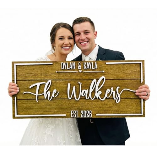 Personalized Wedding Gift,Bridal Shower Gift,Last Name Established Sign,Mr And Mrs