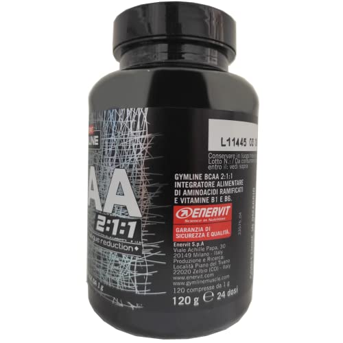 ENERVIT 70815 Gymline Muscle B.C.A.A., Integratore Alimentare, 120 Compresse - Image 3