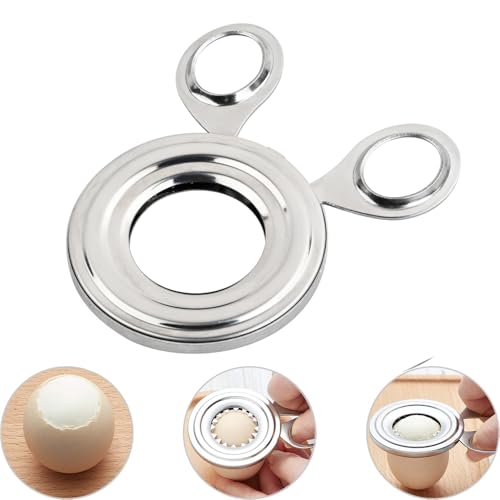 Egg Topper Cutter Boiled Egg Cutter Stainless Steel Egg Cutter Shell Remover and Top Opener Multifunctional Egg Shell Scissors Slicer Kitchen Supplies Essential