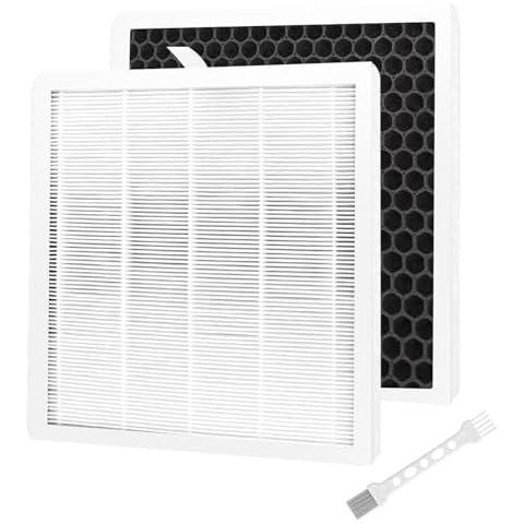 Laukowind 2 Pack E-300L Replacement Filter Compatible with MOOKA and MOOKA FAMILY E-300L,3-in-1 Filter Replacement For Filter Pet Dander,Replacement Filter For Bedroom And Office Cover