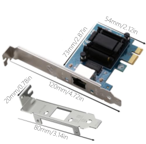 Tarjeta de red PCIe a RJ45 Gigabit Networking Card RTL8125B Chip para escritorio 10/100/1000/2500Mbps miniatura 4