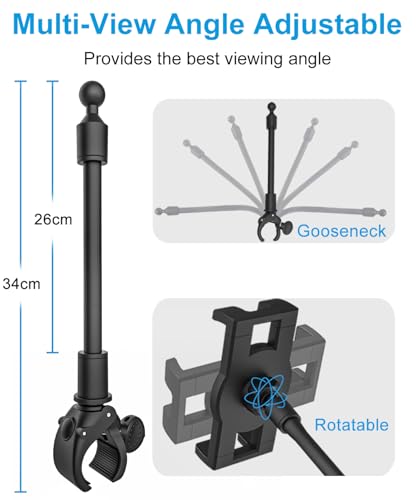 Support tablette vélo spinning GDZN avec bras extra long pour iPad et tablettes 4-13 pouces - 5