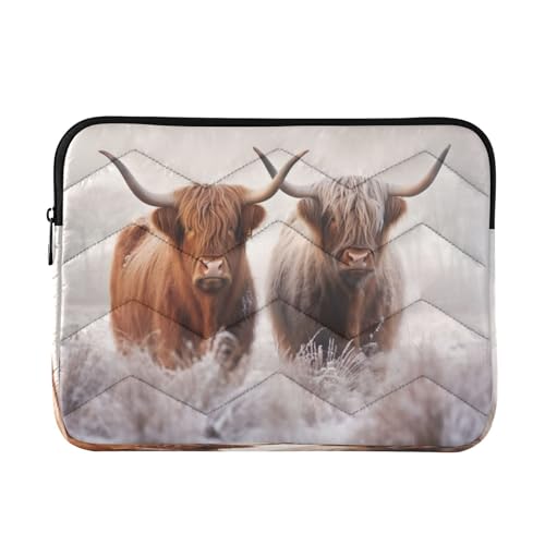 Funda para Laptop de 13-14 Pulgadas Highland Cows miniatura 1