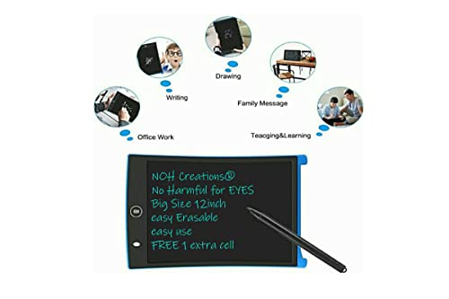 Image of Big Size LCD Writing Tablet 12 Inch Screen, Drawing Tablet, E-Note Pad, Remove Button (Color as per stcok)