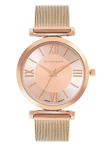 Image of Giordano Analog Stylish Watch for Women Water Resistant Fashion Watch Round Shape with 3 Hand Mechanism Wrist Watch for Girls & Ladies to Compliment Your Look /Ideal Gift for Female - GZ-60061