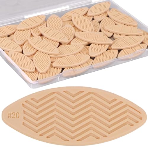 Yudylg 50 Pack PVC Plastic Biscuit Joiner Tool #20, Wood Color Joiner Biscuits for Connecting PVC Decorative Panels, Woodworking, Biscuit Connector for Furniture Frames, Door Frames, Countertop Joiner