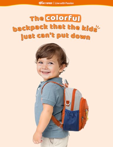 SKYSPER Toddler Backpack - Cute Kids Backpack Travel Preschool Bag Mini Girl Backpacks Small Kindergarten, 2 Year Old Boys and Girls - Image 3