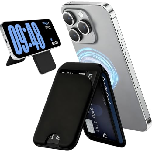 Cartera Magnética, Porta tarjetas magnético ajustable, Billetera magnética de piel para teléfono, Bloqueo RFID