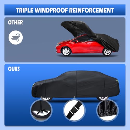 Image of 6 Layers Car Cover Custom Fit for 1998-2026 Porsche 911 (991 /992 /996 /997 Series) Carrera 4S /Turbo /Carrera, Waterproof All Weather Rain Sun Protector with Door Zipper