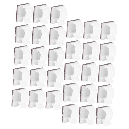 KICHOUSE Lot De 120 Agrafes Pour Câbles De Gouttière Support Mural Pour Câbles De Voiture Pinces Pour Câbles Lumineux Pinces Plates Crochets De Suspension Connecteurs Réutilisables