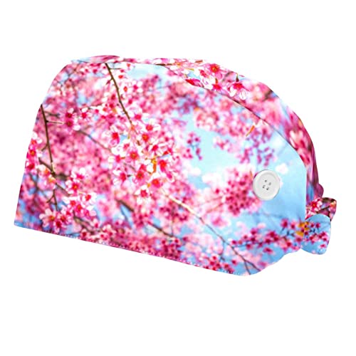 Chapeaux de travail pour hommes et femmes avec bandeau absorbant et motifs fleurs