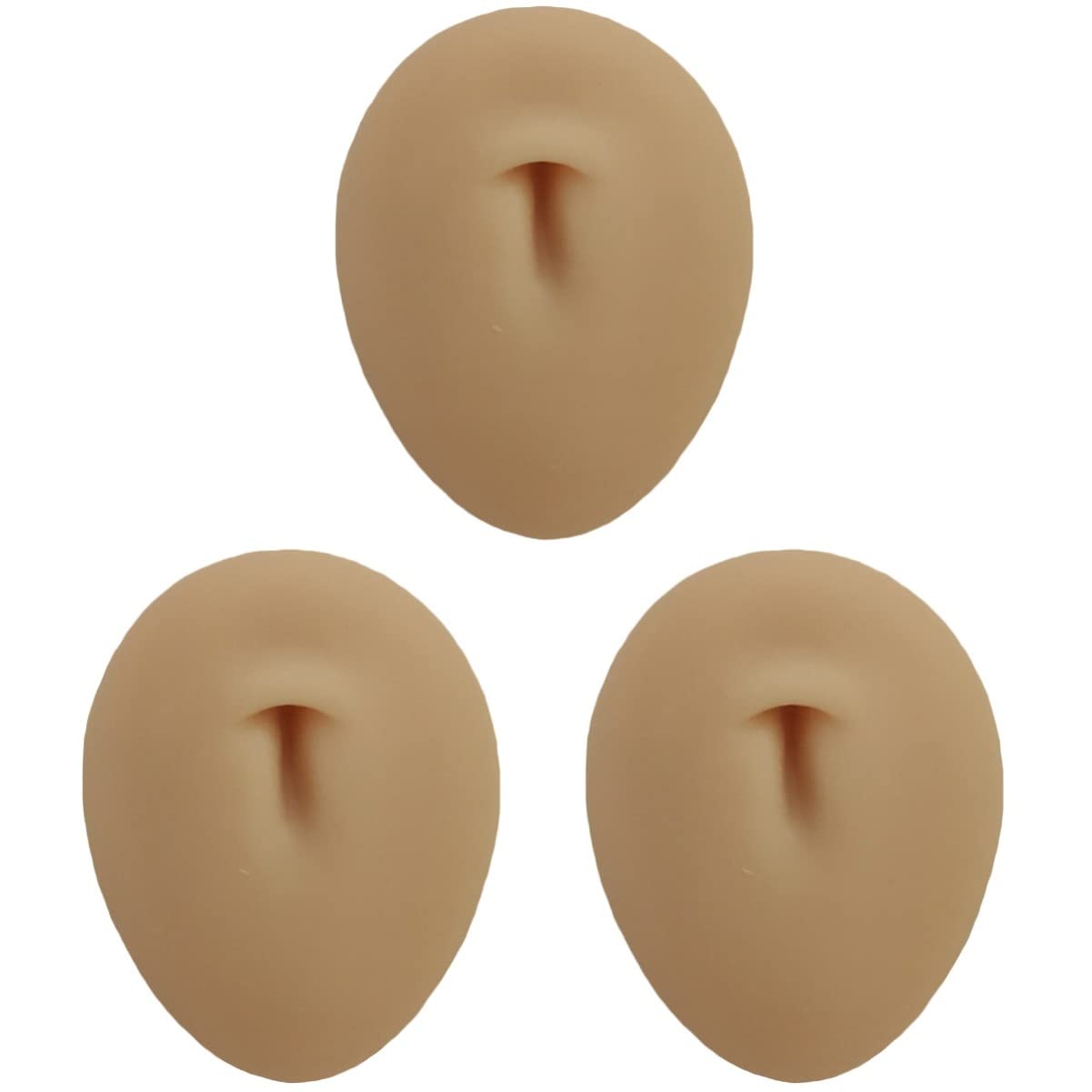 Baluue 2 Stücke Piercing Gummi Menschliche Teil Display Praxis für Lehre Taste Künstliche Silikon Flexible Nabel Akupunktur Körpermodell Simulation Praktische Display Verwenden