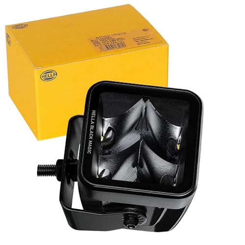 HELLA LED Zusatzscheinwerfer Black Magic Cube 3,2 Zoll Weitreichende Ausleuchtung 3000 echte Lumen quadratisch Offroad LED Arbeitsscheinwerfer 12V - 24V für Auto SUV ATV Motorrad - 1FA 358 176-861