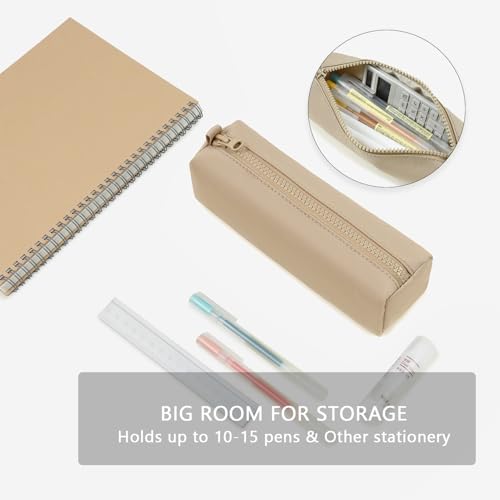 Image of Pencil Case Lightweight and Durable Ideal Pencil Pouch for School and Office Supplies (Khaki,Oxford)