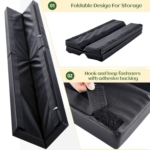 Image of Wonderjune Wall Corner Guards Edge Protector Heavy Duty Foam Corner Protectors for Wall Waterproof 2 Sides Padding for Gyms, Basketball Court, Kindergarten, Playrooms, Garages(6ft,Black)