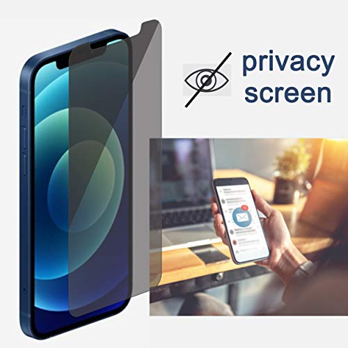 Ailun Privacy Screen Protector for iPhone 12 Pro Max 2020 [6.7 Inch] 2Pack Anti Spy Private Case Friendly Tempered Glass [2 Pack] by Ailun - Image 2