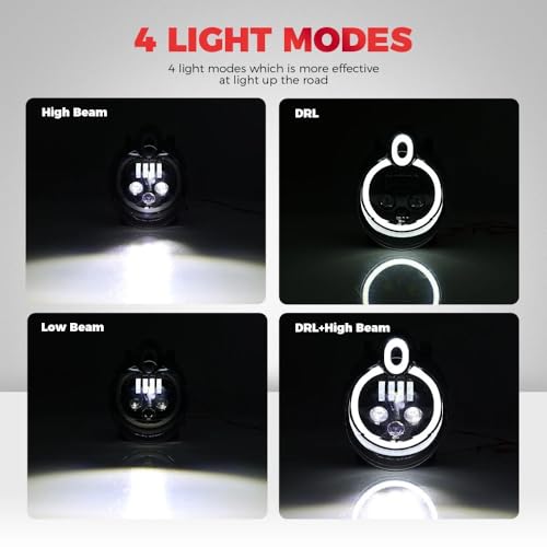 Antibrouillards longue portée phare LED DRL moto feux avant Vmax