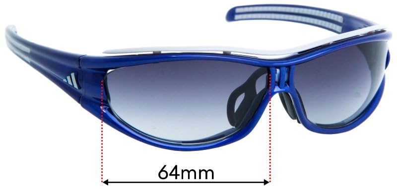 Replacement Sunglass Lenses Compatible for Adidas A127 Evil Eye Pro S 64mm (Non-Polarized SFx Edge Black Gradient Hardcoat Pair)3