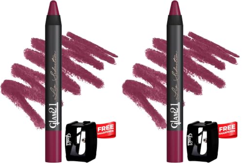 Image of Glam21 Lip Seduction Non- Transfer Crayon Lipstick up to 12 Hours Stay | Lightweight & Longlasting|Creamy Matte | Smudge Proof - 3.6gm| Super Star | 19 (Pack of 2)