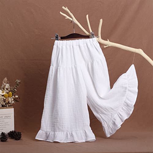 Moonker Baby Girls Wide Leg Pants Straight Soft Lightweight Summer Casual Flowy Palazzo Pants Comfy Loose 92
