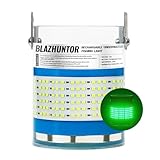 BLAZHUNTOR Rechargeable Underwater Fishing Light,Auto On in Water,Green 4000lm Super Bright, IP68 Waterproof, No External Power Needed,Cordless,Night Fishing Light, Portable Dock Lake Fish Lamp