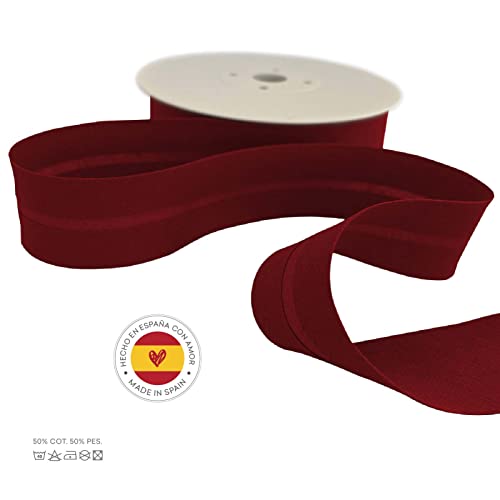 TEXTEX = 20mm Wide Bias Binding Tape. 50% Cotton and 50% Polyester. 10m Piece - (Pomegranate) - Image 4