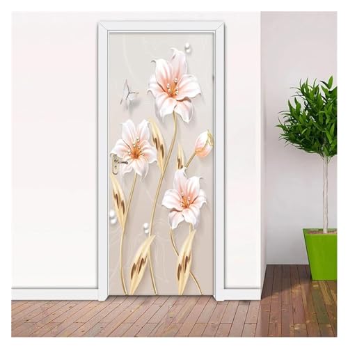 Décoration murale de chambre à fleurs avec vinyle auto-adhésif - 4