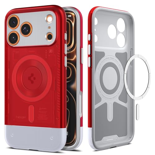 Spigen Funda para iPhone 17 Pro MAX, Classic C1 MagFit Compatible con MagSafe - Rubí