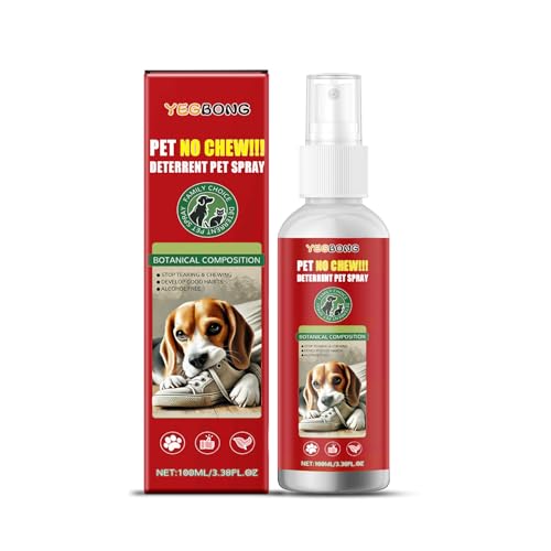 No Chew Spray for Dogs Cats Bitter Apple Spray for Puppy 10.14 Fl Oz Stop Dogs Cat from Chewing Furniture Spray Anti Licking （red）
