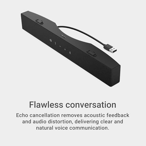 Image of Dell Pro Premium Conferencing Soundbar - SB725 - Controls End /Call /Volume Down /Volume Up /MS Teams, LED Status Indicator, Wired, AI-Based Noise Cancellation, Superior Audio Experience