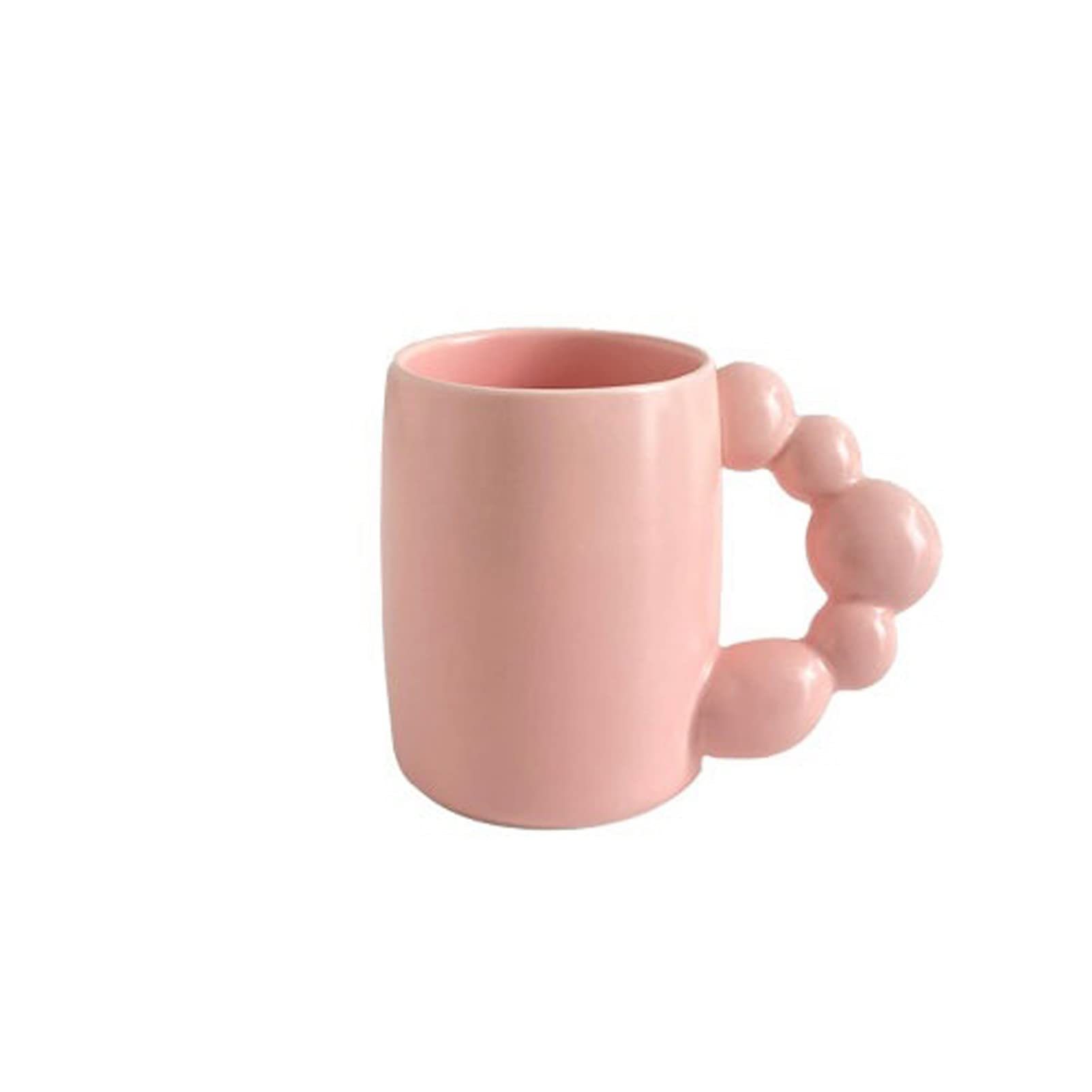 Schöne Tasse, Becher Personalisierte Kaffeetasse Keramische Milchtasse Mit Kugelgriff Küche Büro Wasser Tasse 350Ml Trink Kaffeetasse/Rosa/350Ml