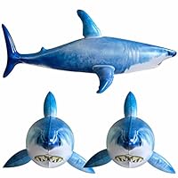 ILEISURELY 3PCS Inflatable Shark Pool Toys, 25 Inch Shark Pool Party Decorations for Birthday Pool Christmas, Party Favors Supplies Gift for Kids Adults