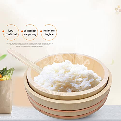 Hangiri Sushi Oke en Bois de Qualité Supérieure avec Accessoires de Cuisine - 6