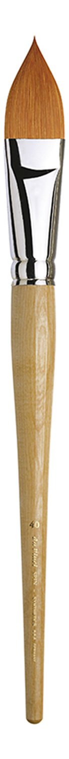 da Vinci Watercolor Series 884 CosmoTop Spin Paint Brush, Giant Pointed Oval Synthetic with Natural Handle, Size 40 (884-40)
