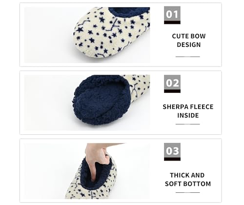 Image of DICUIRD Slipper Socks For Women With Grippers, Fuzzy With Non Slip Bottoms, Cozy Warm Fuzzy Slippers