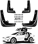 A-Premium Set of 4PCS Mud Flaps Splash Guards Mudguards Mudflaps with Hardware Accessories Compatible with Tesla Model X 2016-2022, Sport Utility, Front and Rear (Driver & Passenger Sides)
