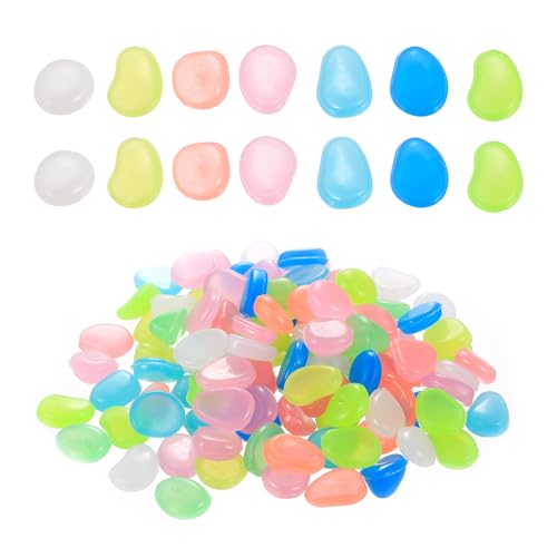 330 PcsPiedras Decorativas, Piedras Luminosas Jardin, Guijarros Brillantes, Piedras para Macetas Jardín Macetas Acuarios Jarrones Aceras Peceras Grava(Coloridas)