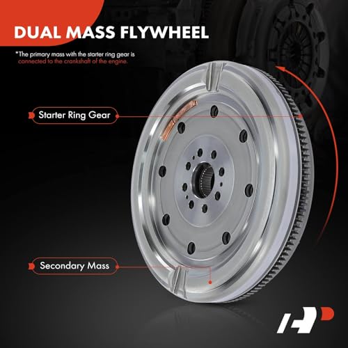 A-Premium Dual Mass Flywheel Compatible with Audi A3 2009-2013, A3 Quattro, TT Quattro & Volkswagen Jetta 2009 2012-2015, Eos, GTI, 2.0L Gas Turbo, Automatic Dual Clutch Trans, Replace# 06J105266D by A-Premium - Image 5