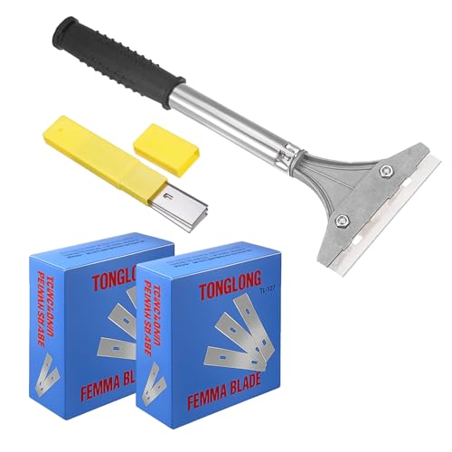 21 PCS Wallpaper Stripper, Wallpaper Steamer, Wallpaper Scraper, Wall Paper Steamer Stripper, Wall Paper Scraper Tool, for Removing Wallpaper, Floor Tiles, and Adhesive Residue, Scraper Tool*1+Blad*20