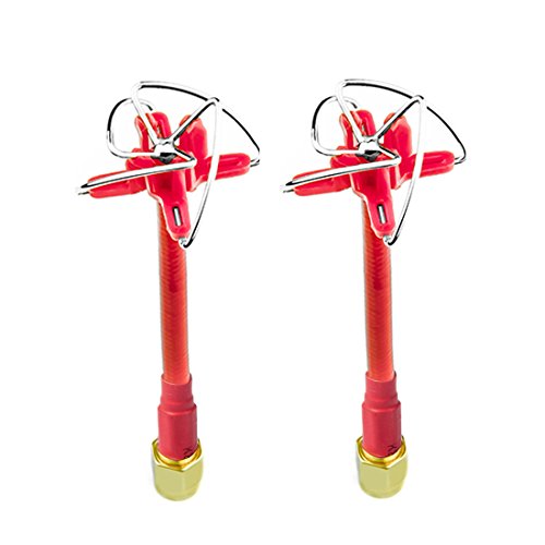 Antena de trevo de quatro folhas AKK LR2 5.8G 5DBi RHCP FPV de alto ganho para antena macho TX/RX SM