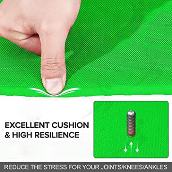 Image of Anti Skid Eva Indoor Outdoor Men & Women Fitness Gym Workout 4mm Thick Yoga Mat (Plain Green)