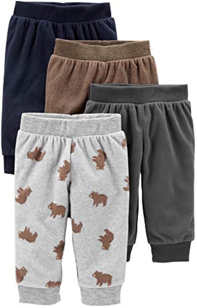Simple Joys by Carter's Baby Boys' Fleece Pants, Pack of 4